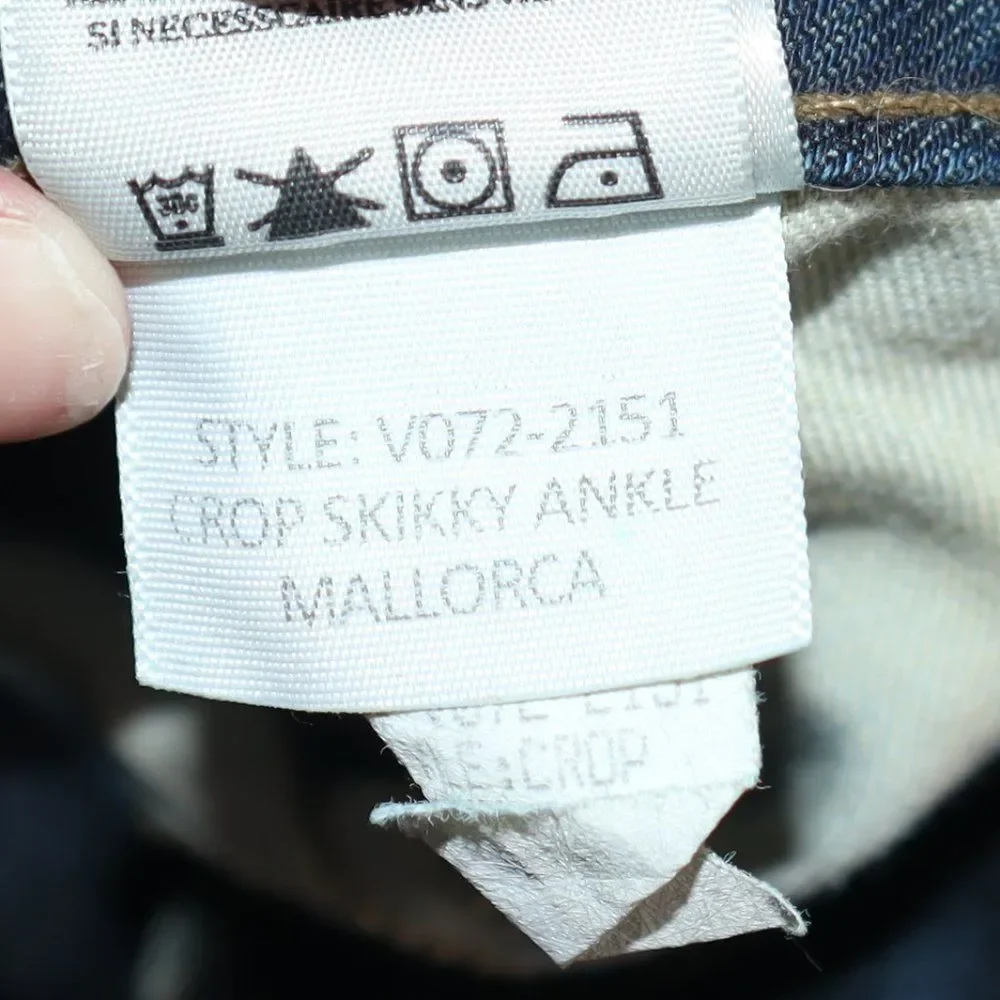Vince Mallorca (Dark Wash) Crop Skinny Ankle Jeans Women's Size 29 - Picture 5 of 7